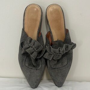 Mi.im light gray suede  slide in size 10